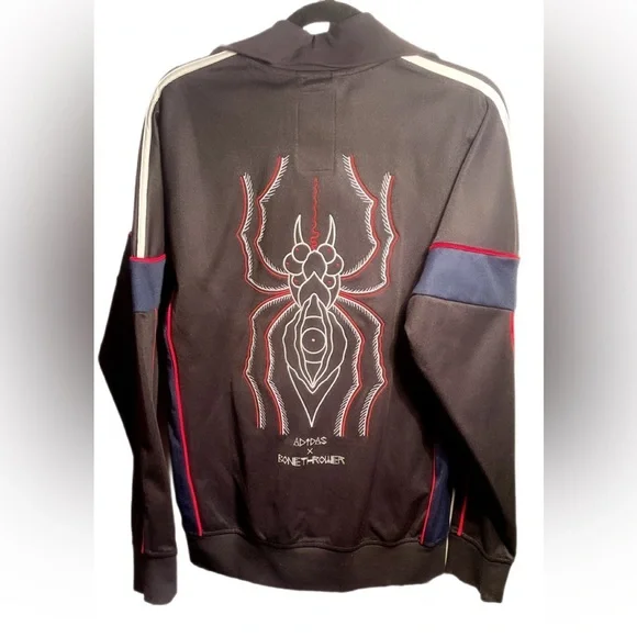 Vintage Adidas x Bonethrower skateboarding long sleeve full zip Track Jacket M - Picture 3 of 4